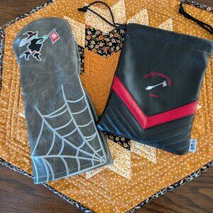Leather Golf Headcover and Golf Pouch